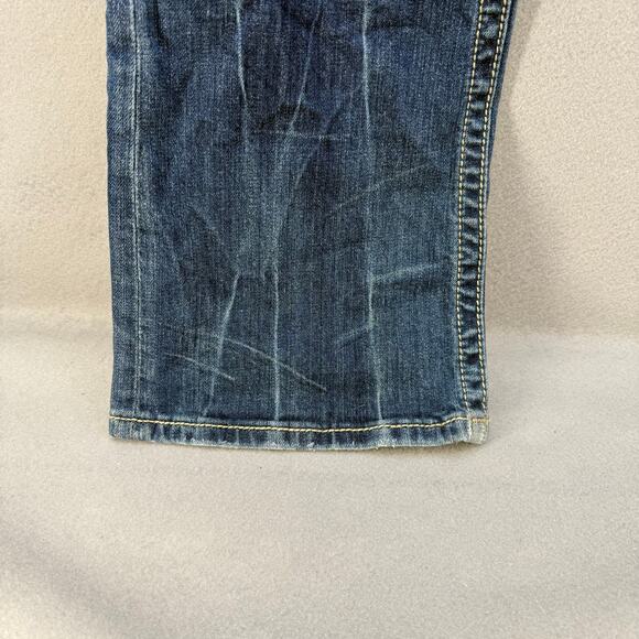 Miss Me Jeans Women's 33 (16) Blue Boot Cut Cow Print Western Preppy Blingy - Picture 9 of 15